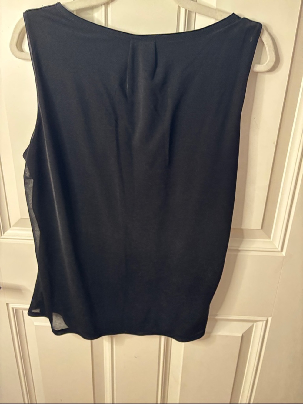 Coldwater Creek Black Sleeveless Pleat-Neck Tank - Picture 4 of 6